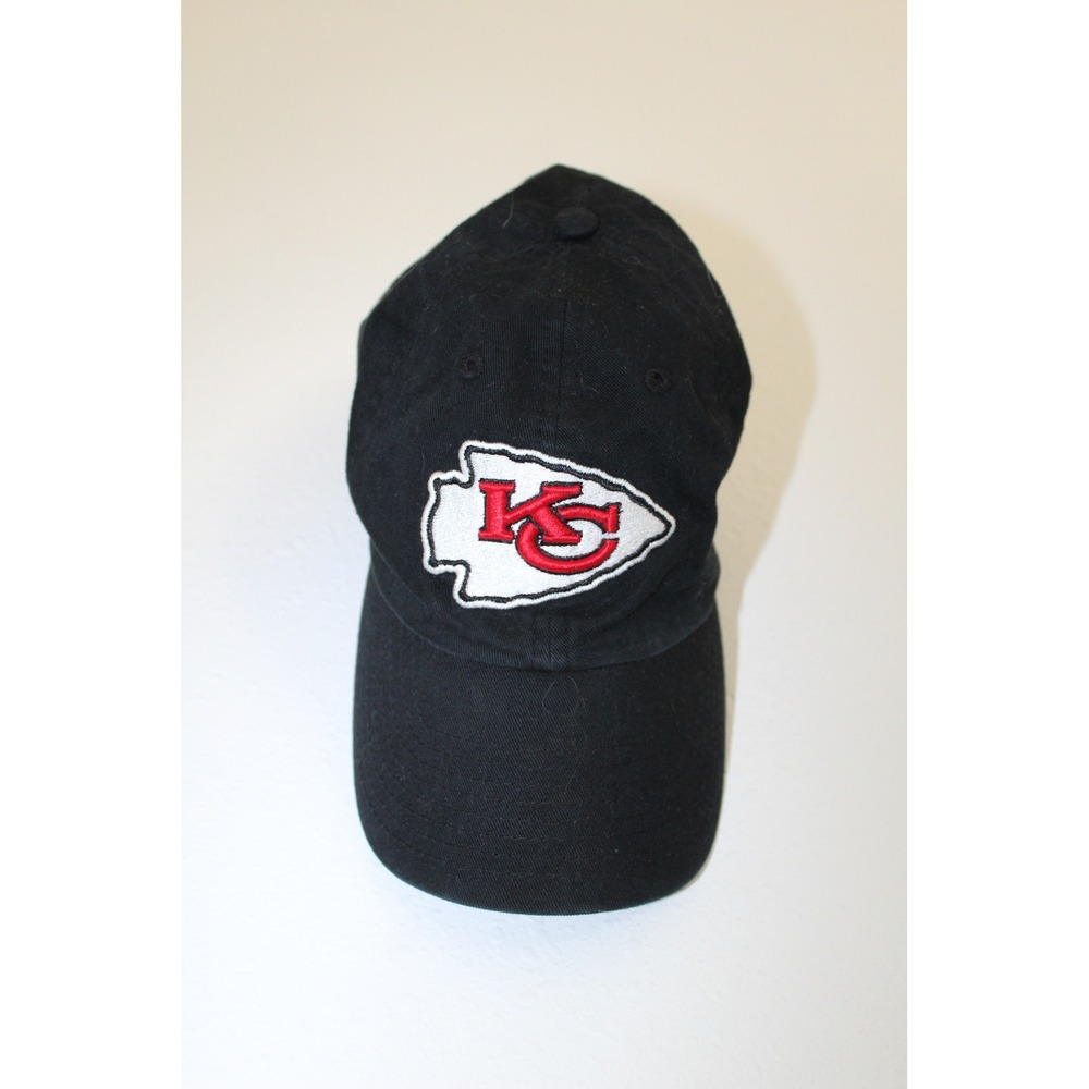 '47 Brand Kansas City Chiefs NFL Hat Black Adjustable Strapback Dad Cap Logo